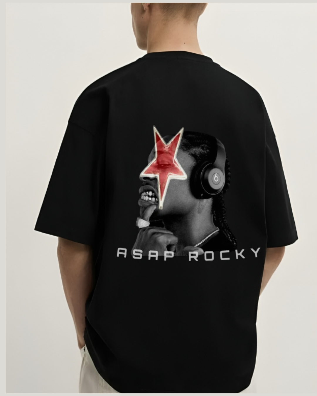 Oversized Black A$AP Streetwear T-Shirt | Heavyweight 240 GSM Cotton