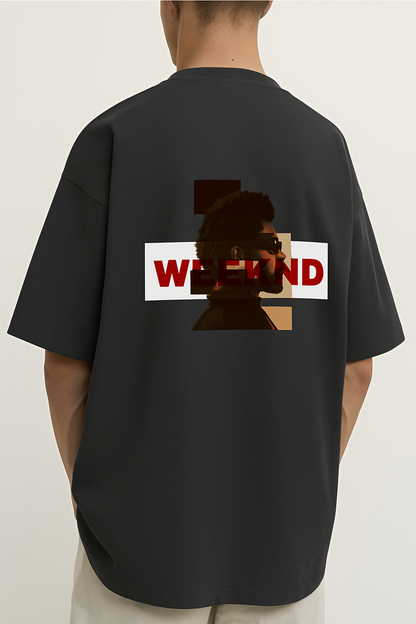 Weekend Oversized Black Graphic T-Shirt
