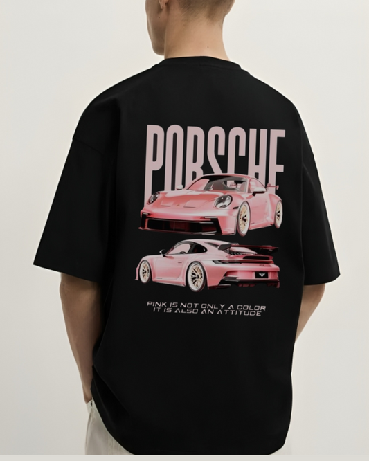 Pink Porsche  Oversized T-Shirt